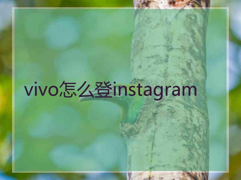 vivo怎么登instagram